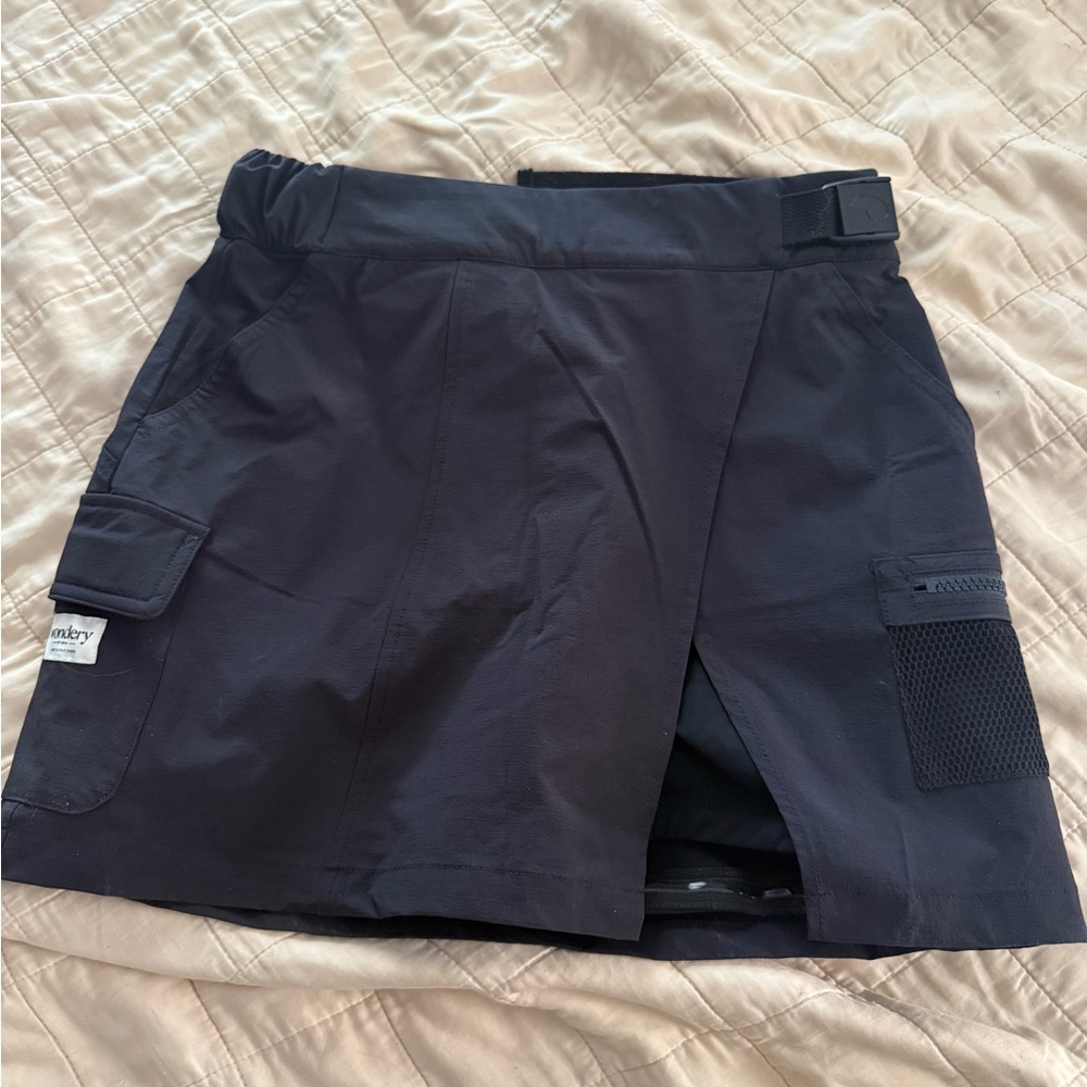 Black Utility Skirt with Pockets